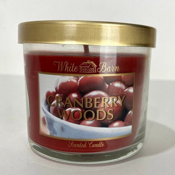 Bath & Body Works Other - UNBURNED Bath & Body Works White Barn Cranberry Woods Single Wick Candle 4 Oz
